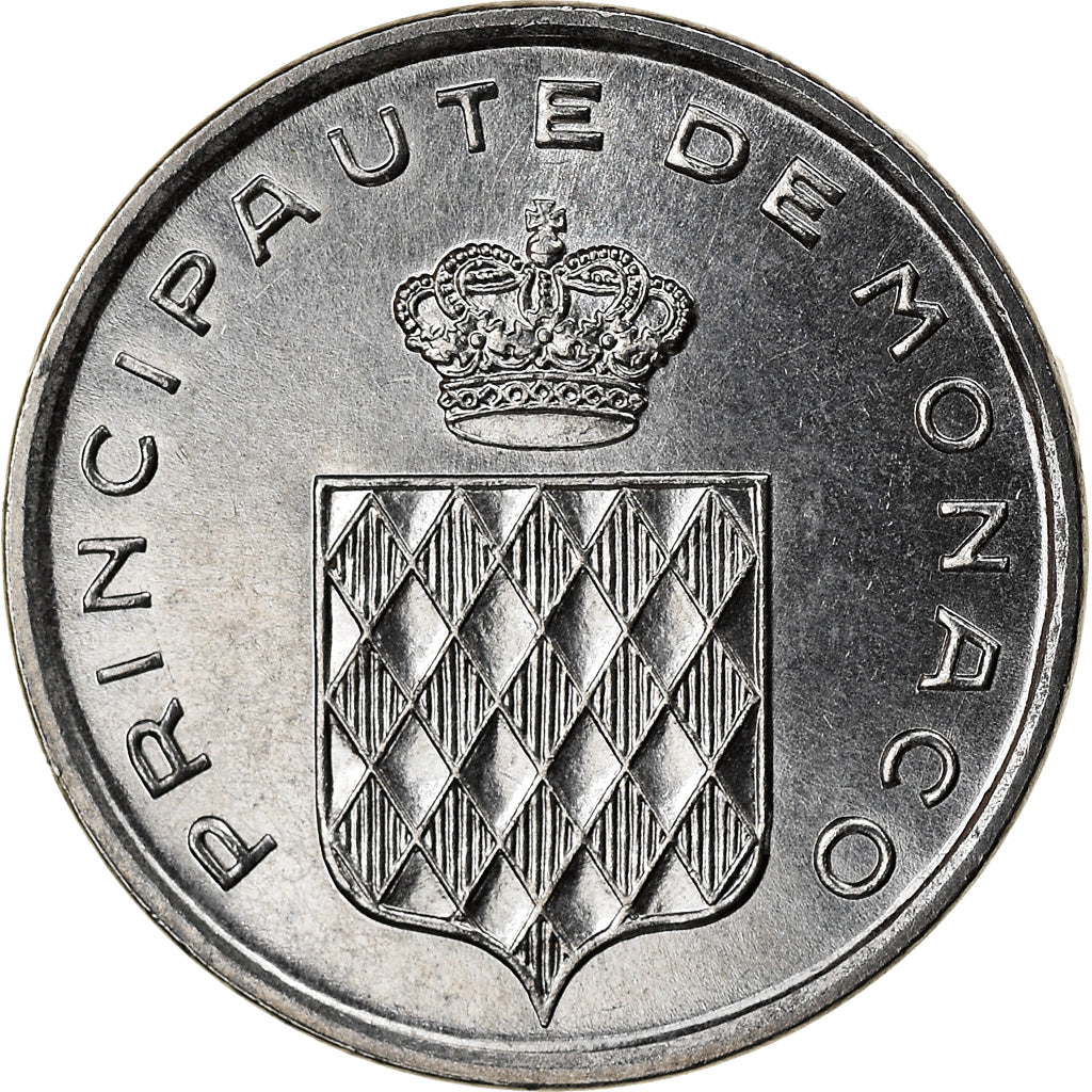 Coin, Monaco, Rainier III, Centime, 1976, AU(55-58), Stainless Steel, KM:155