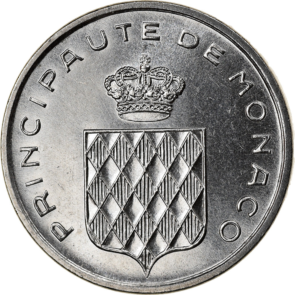 Coin, Monaco, Rainier III, Centime, 1976, AU(55-58), Stainless Steel, KM:155