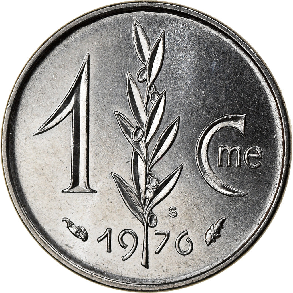 Coin, Monaco, Rainier III, Centime, 1976, AU(55-58), Stainless Steel, KM:155