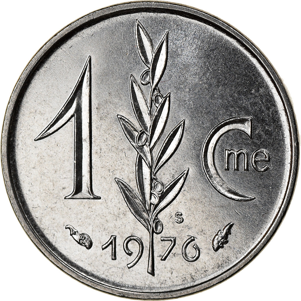 Coin, Monaco, Rainier III, Centime, 1976, AU(55-58), Stainless Steel, KM:155