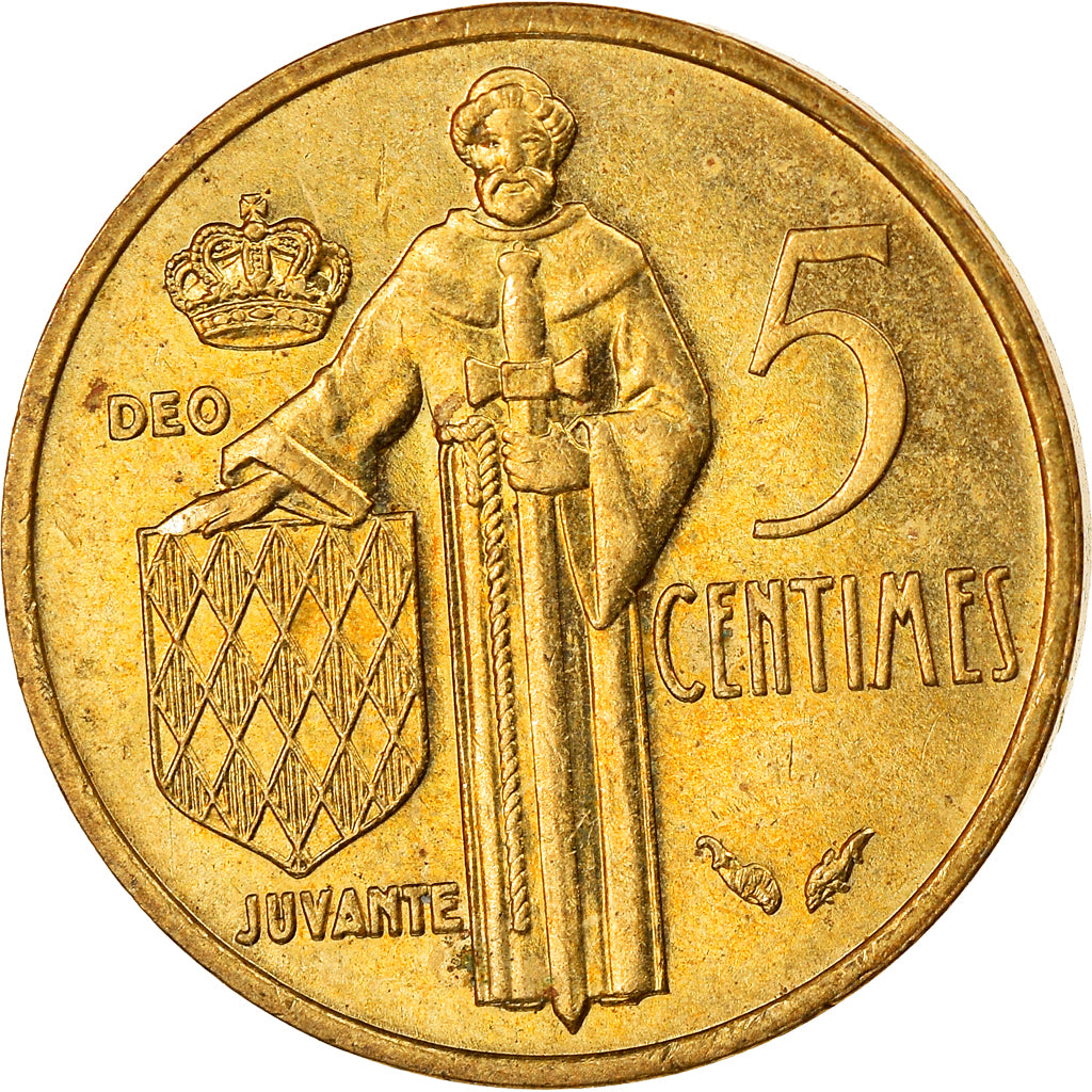 Coin, Monaco, Rainier III, 5 Centimes, 1977, AU(55-58), Aluminum-Bronze, KM:156
