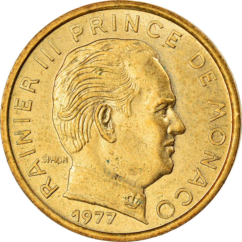 Coin, Monaco, Rainier III, 5 Centimes, 1977, AU(55-58), Aluminum-Bronze, KM:156