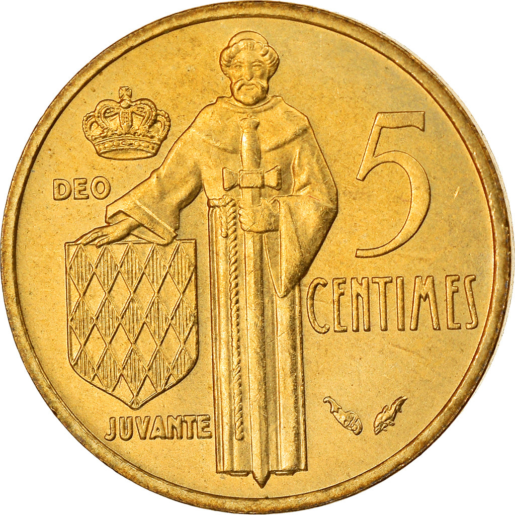 Coin, Monaco, Rainier III, 5 Centimes, 1977, AU(55-58), Aluminum-Bronze, KM:156