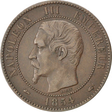 FRANCE, Napoléon III, 10 Centimes, 1854, Paris, KM #771.1, EF(40-45), Bronze, G.