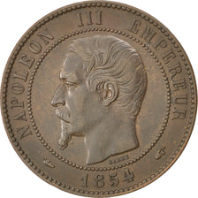 FRANCE, Napoléon III, 10 Centimes, 1854, Paris, KM #771.1, EF(40-45), Bronze, G.