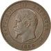 FRANCE, Napoléon III, 10 Centimes, 1854, Paris, KM #771.1, EF(40-45), Bronze, G.