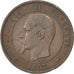FRANCE, Napoléon III, 10 Centimes, 1857, Paris, KM #771.1, EF(40-45), Bronze, G.