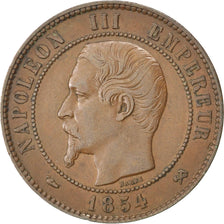 FRANCE, Napoléon III, 10 Centimes, 1854, Rouen, KM #771.2, EF(40-45), Bronze, G.