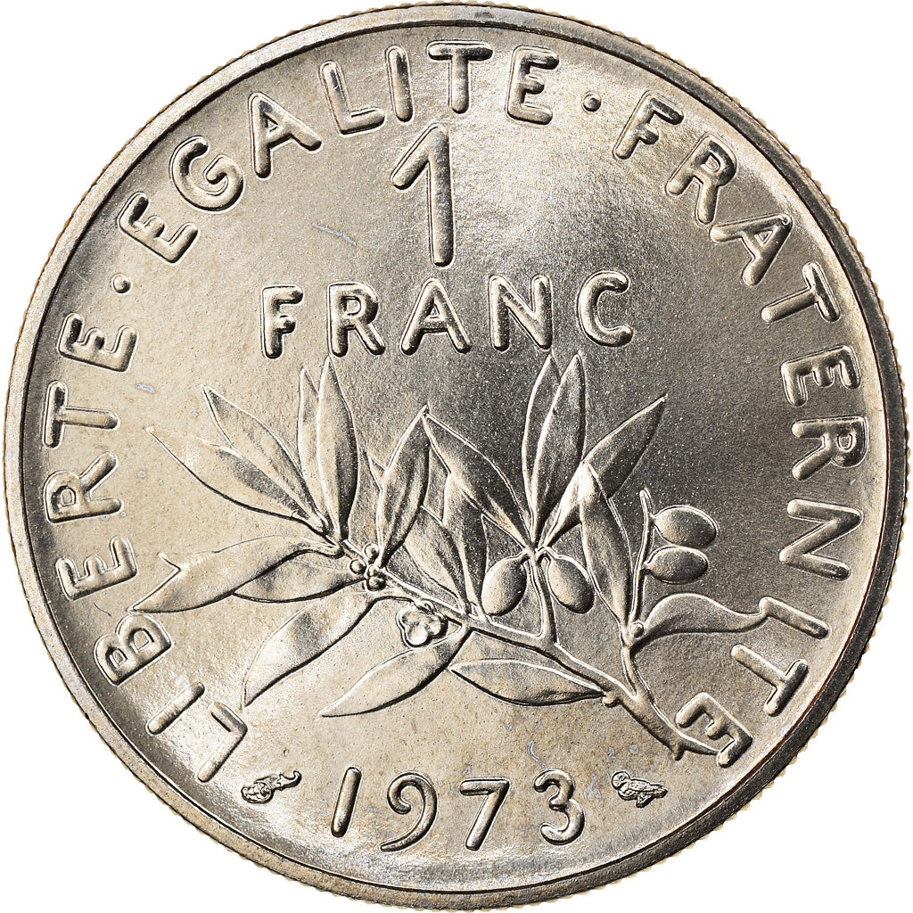 Moneta, Francja, Semeuse, Franc, 1973, Paris, MS(65-70), Nikiel, KM:925.1