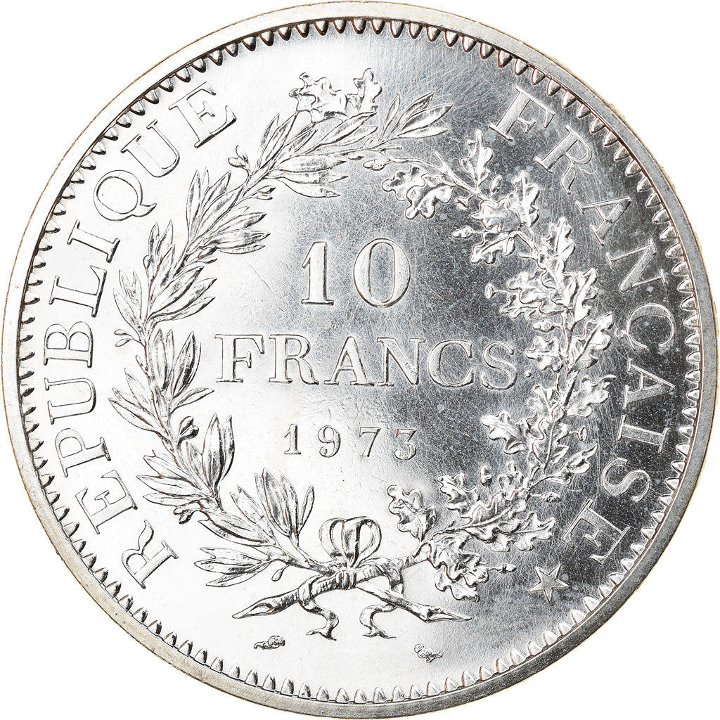 Coin, France, Hercule, 10 Francs, 1973, Paris, MS(65-70), Silver, KM:932