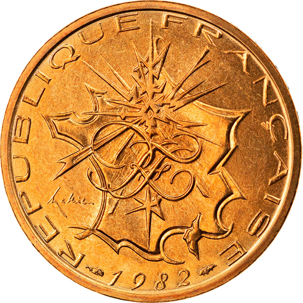 Coin, France, Mathieu, 10 Francs, 1982, MS(65-70), Nickel-brass, KM:940