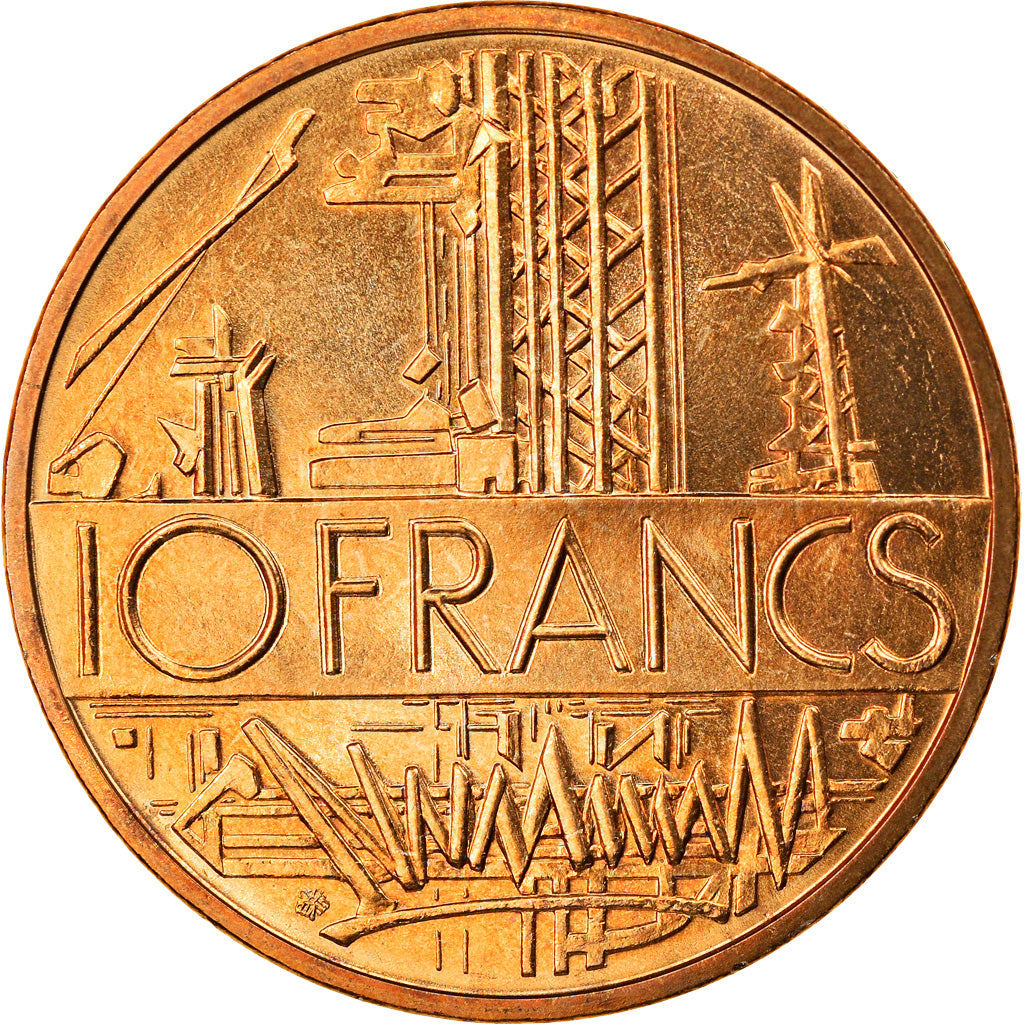 Coin, France, Mathieu, 10 Francs, 1982, MS(65-70), Nickel-brass, KM:940