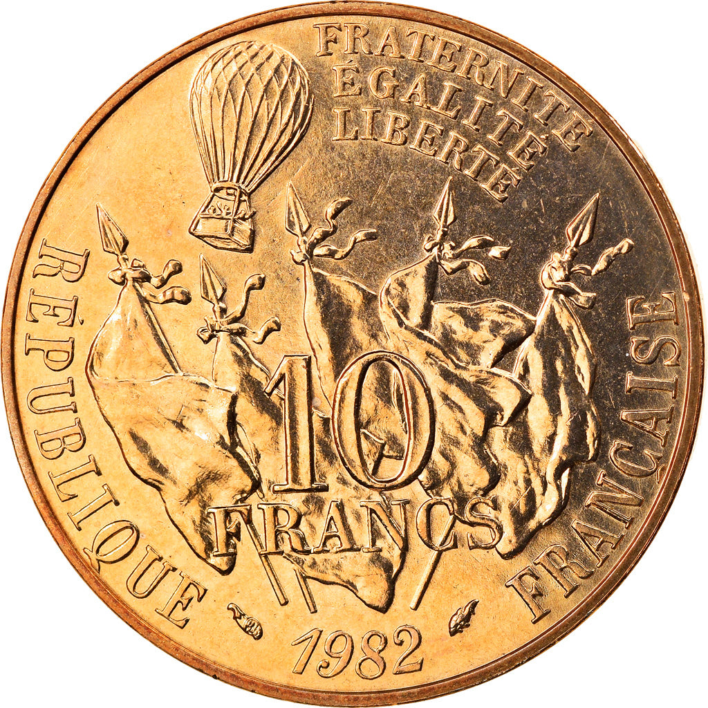 Coin, France, Gambetta, 10 Francs, 1982, MS(65-70), Nickel-Bronze, KM:950