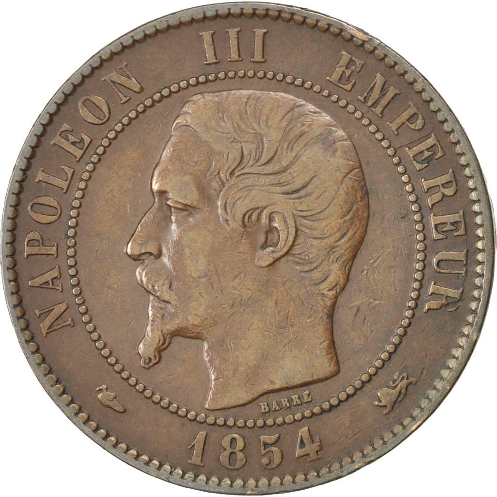 Coin, France, Napoleon III, Napoléon III, 10 Centimes, 1854, Lyon, EF(40-45)