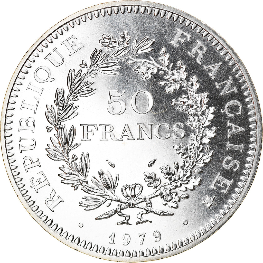 Coin, France, Hercule, 50 Francs, 1979, Paris, MS(65-70), Silver, KM:941.1