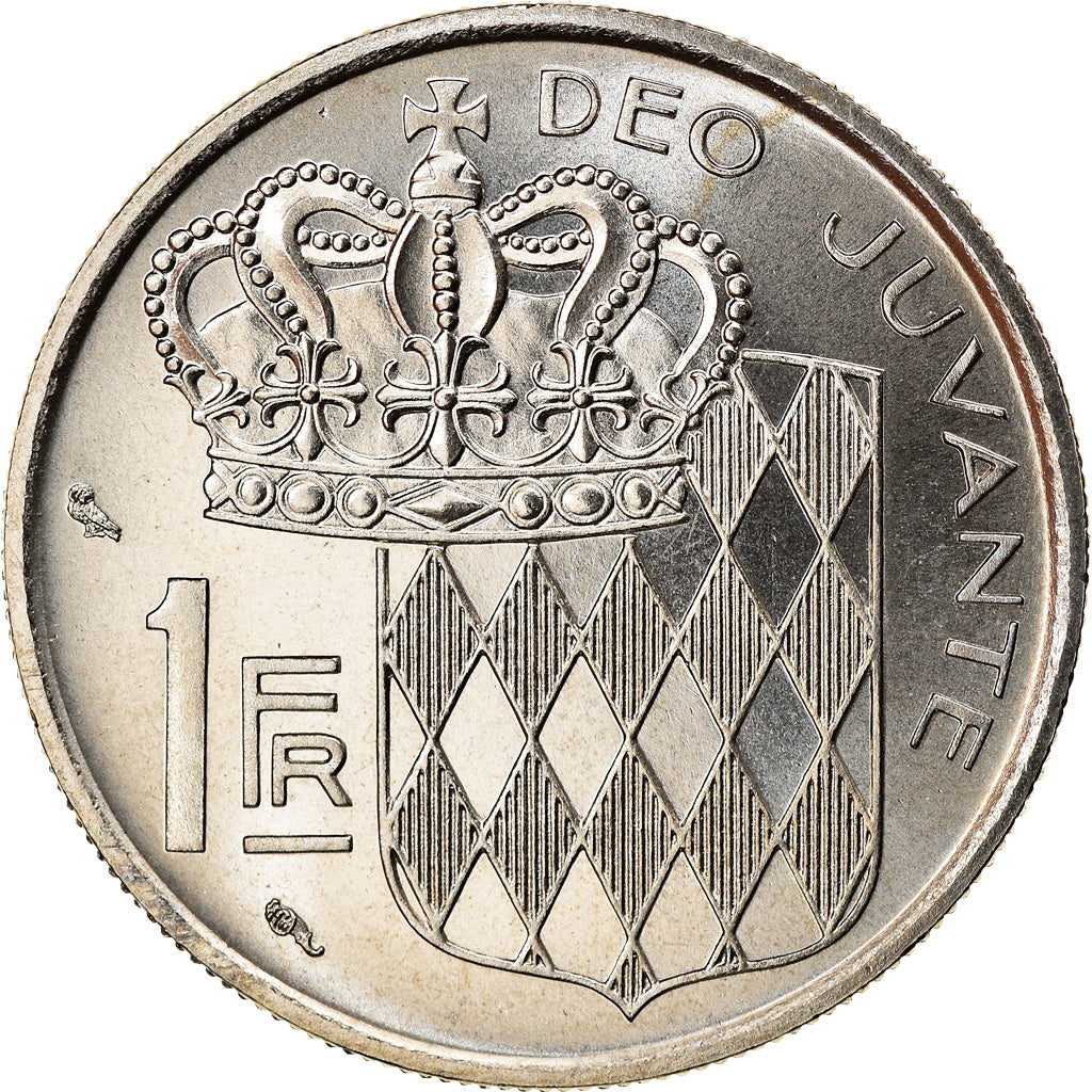 Coin, Monaco, Rainier III, Franc, 1974, MS(65-70), Nickel, KM:140, Gadoury:MC