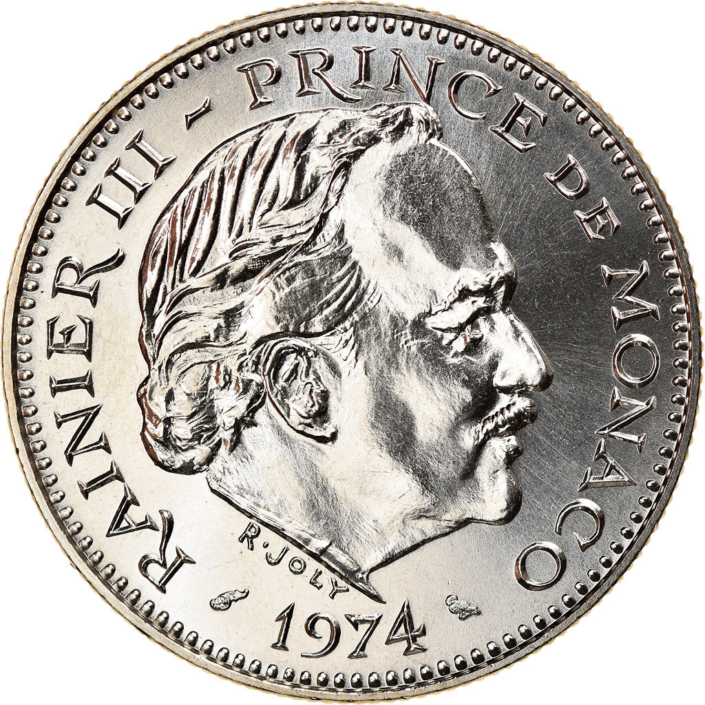 Monnaie, Monaco, Rainier III, 5 Francs, 1974, FDC, Copper-nickel, Gadoury:MC