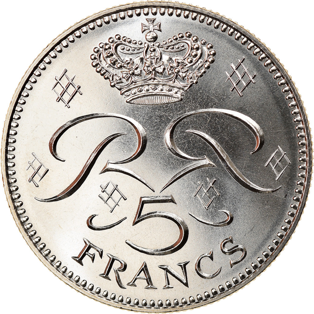 Monnaie, Monaco, Rainier III, 5 Francs, 1974, FDC, Copper-nickel, Gadoury:MC