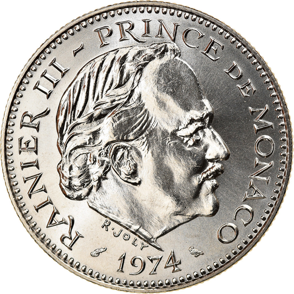 Monnaie, Monaco, Rainier III, 5 Francs, 1974, FDC, Copper-nickel, Gadoury:MC