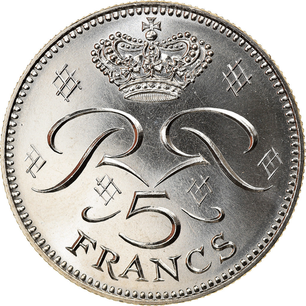Monnaie, Monaco, Rainier III, 5 Francs, 1974, FDC, Copper-nickel, Gadoury:MC