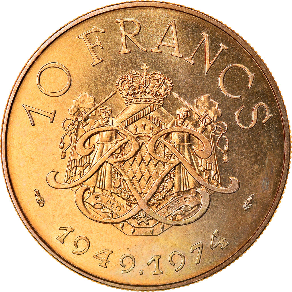 Monnaie, Monaco, Rainier III, 10 Francs, 1974, FDC, Copper-Nickel-Aluminum
