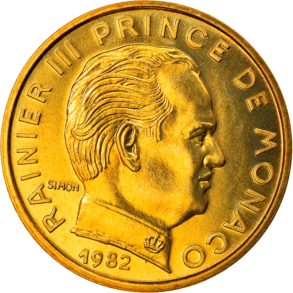 Coin, Monaco, Rainier III, 5 Centimes, 1982, MS(65-70), Aluminum-Bronze, KM:156