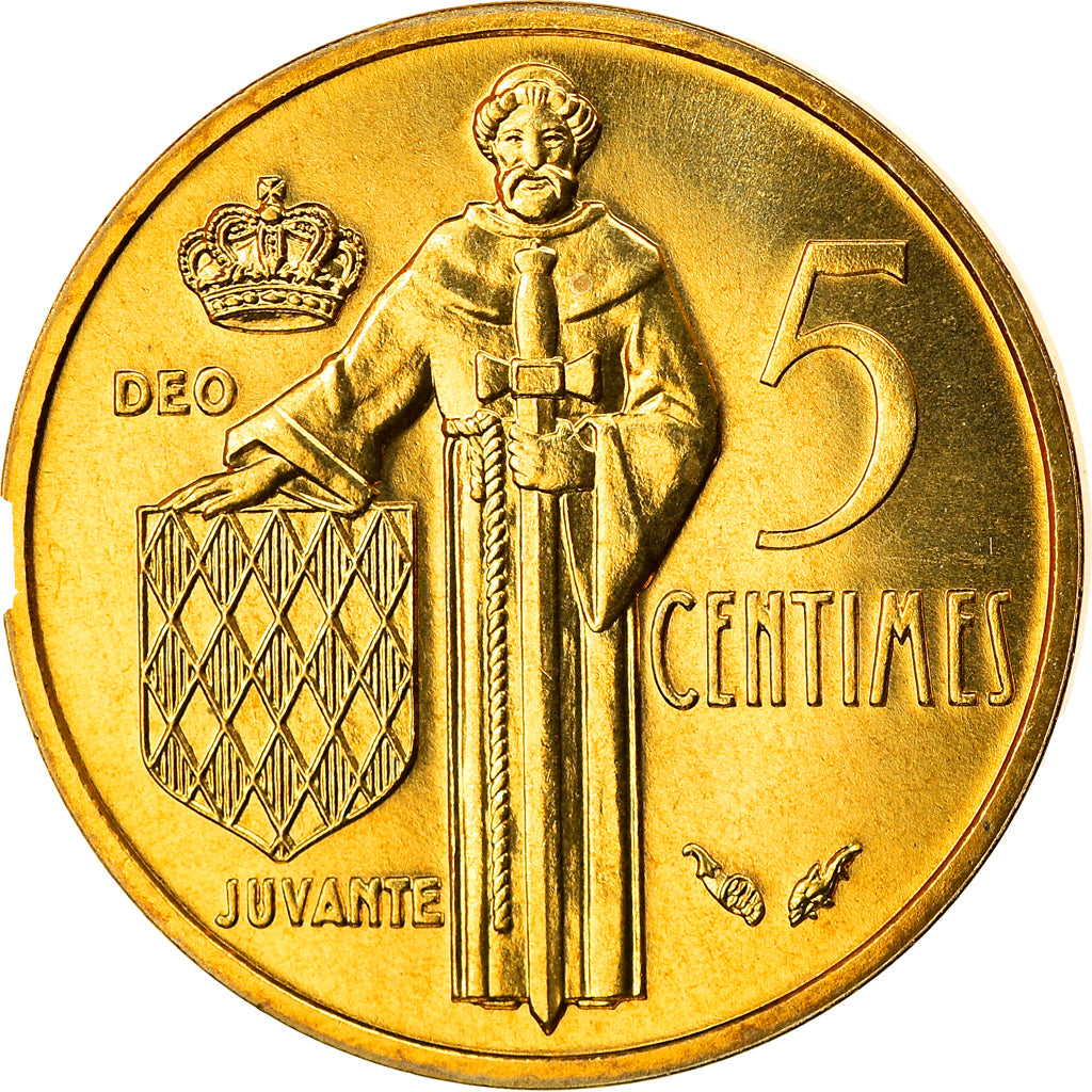 Coin, Monaco, Rainier III, 5 Centimes, 1982, MS(65-70), Aluminum-Bronze, KM:156