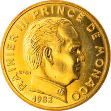 Coin, Monaco, Rainier III, 10 Centimes, 1982, MS(65-70), Aluminum-Bronze