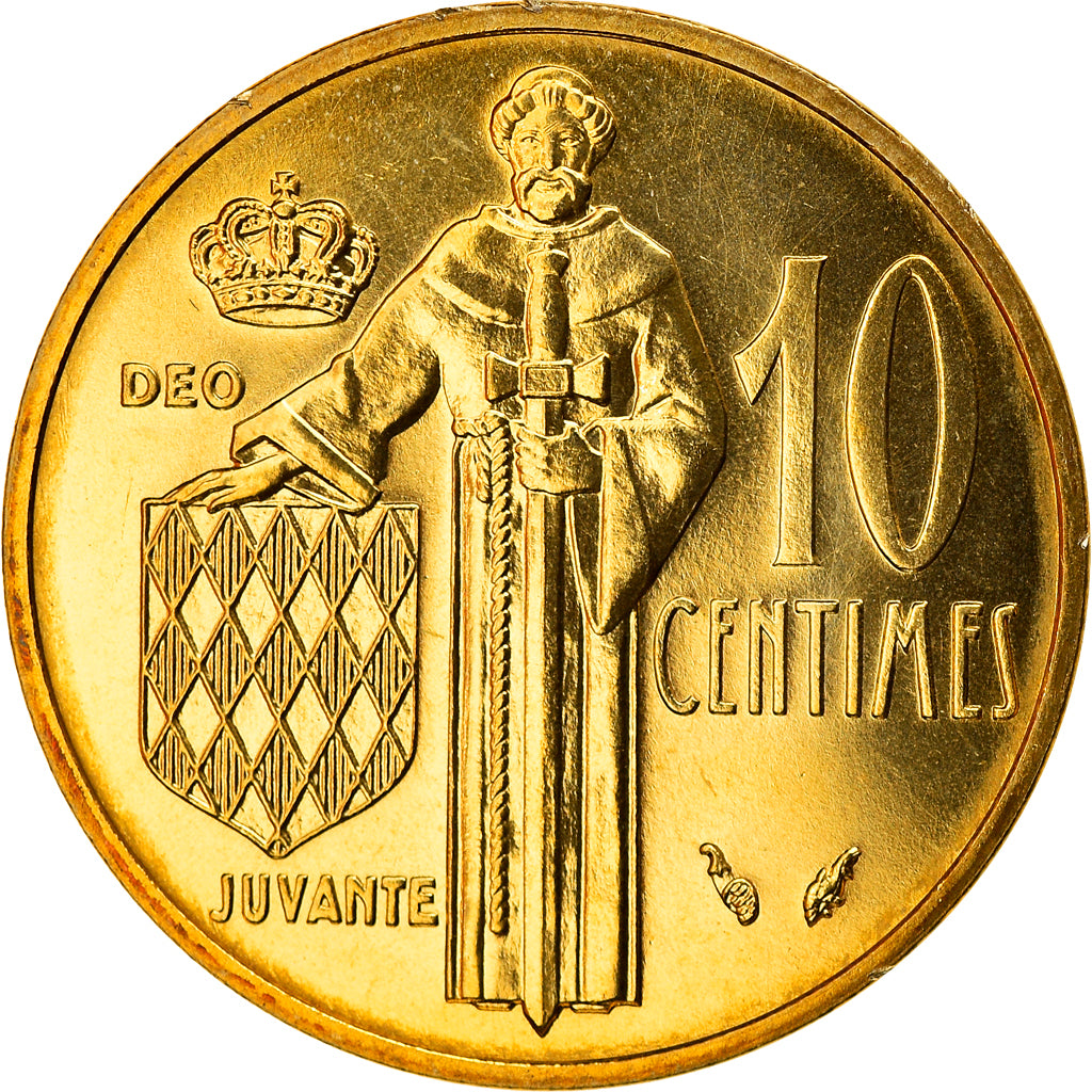 Coin, Monaco, Rainier III, 10 Centimes, 1982, MS(65-70), Aluminum-Bronze