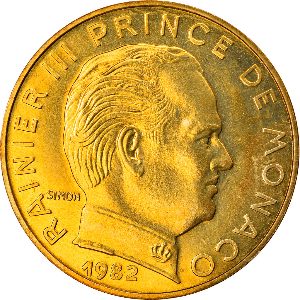 Coin, Monaco, Rainier III, 20 Centimes, 1982, MS(65-70), Aluminum-Bronze