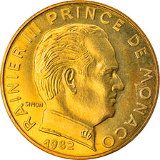 Coin, Monaco, Rainier III, 20 Centimes, 1982, MS(65-70), Aluminum-Bronze