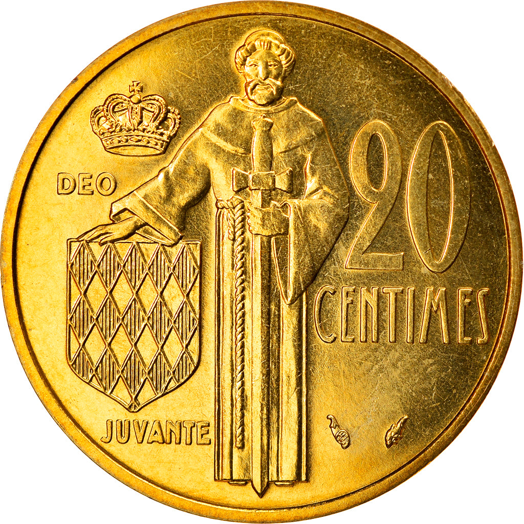 Coin, Monaco, Rainier III, 20 Centimes, 1982, MS(65-70), Aluminum-Bronze