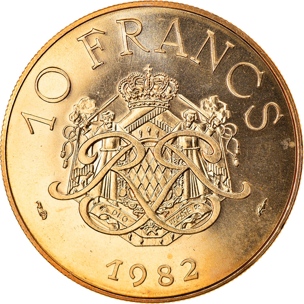Monnaie, Monaco, Rainier III, 10 Francs, 1982, FDC, Copper-Nickel-Aluminum