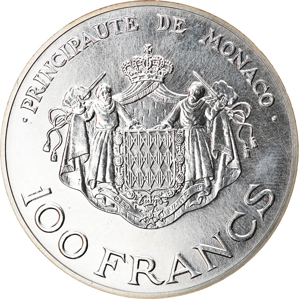 Coin, Monaco, Rainier III, 100 Francs, 1982, MS(65-70), Silver, KM:161