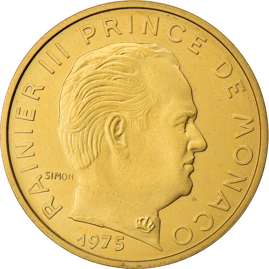 Coin, Monaco, Rainier III, 20 Centimes, 1975, MS(65-70), Aluminum-Bronze