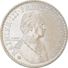 Moeda, Mónaco, Rainier III, 50 Francs, 1975, MS(65-70), Prata, KM:152.2