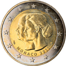 Monaco, 2 Euro, Mariage Princier, 2011, Paris, AU(55-58), Bi-Metallic