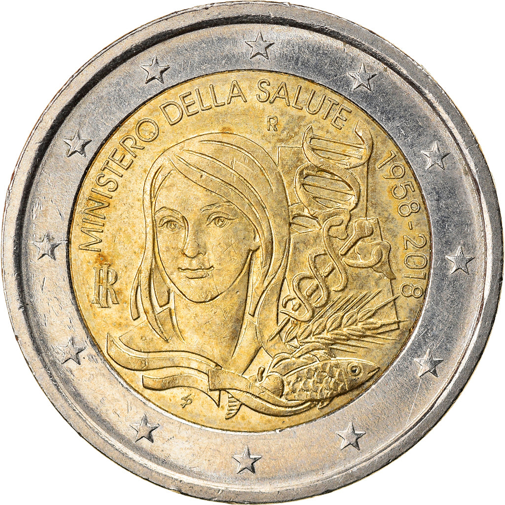 Italy, 2 Euro, Ministry of Health, 2018, AU(55-58), Bi-Metallic, KM:New