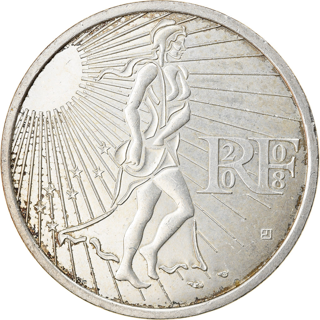 France, 15 Euro, 2008, EF(40-45), Silver, Gadoury:EU288, KM:1535