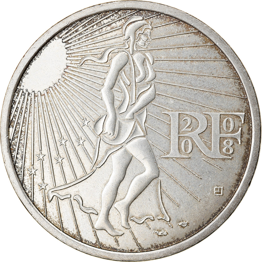 France, 15 Euro, 2008, EF(40-45), Silver, Gadoury:EU288, KM:1535