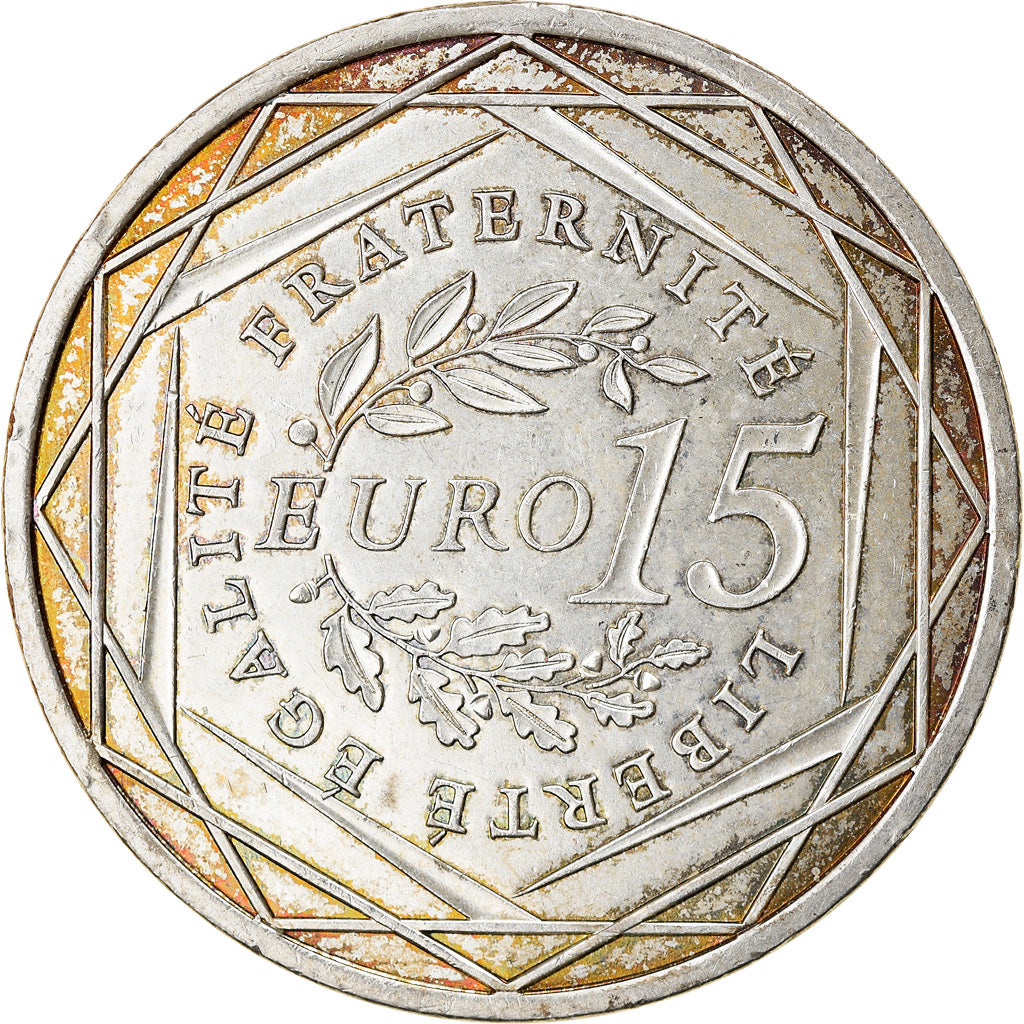 France, 15 Euro, 2008, EF(40-45), Silver, Gadoury:EU288, KM:1535