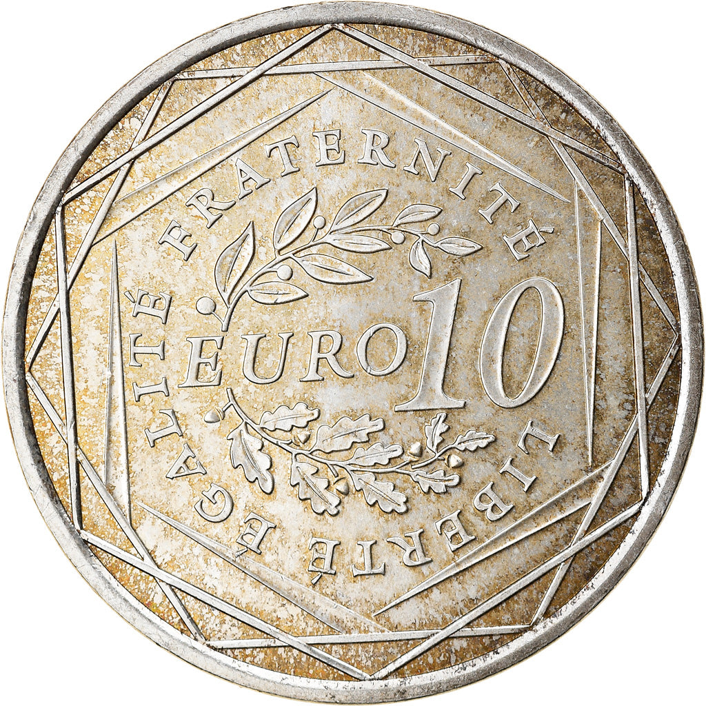 França, 10 Euro, 2009, EF(40-45), Prata, Gadoury:EU337, KM:1580