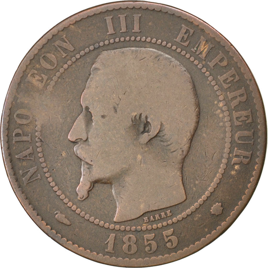 Coin, France, Napoleon III, Napoléon III, 10 Centimes, 1855, Marseille
