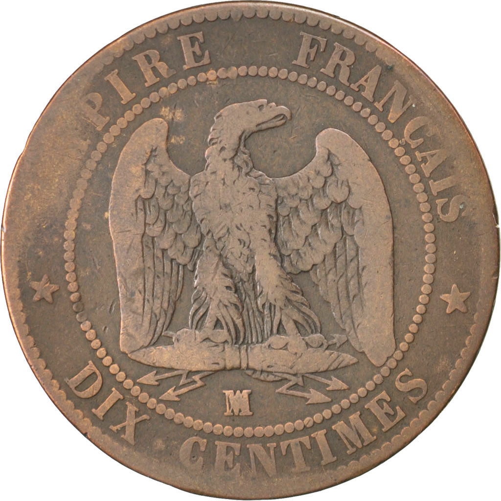 Coin, France, Napoleon III, Napoléon III, 10 Centimes, 1855, Marseille