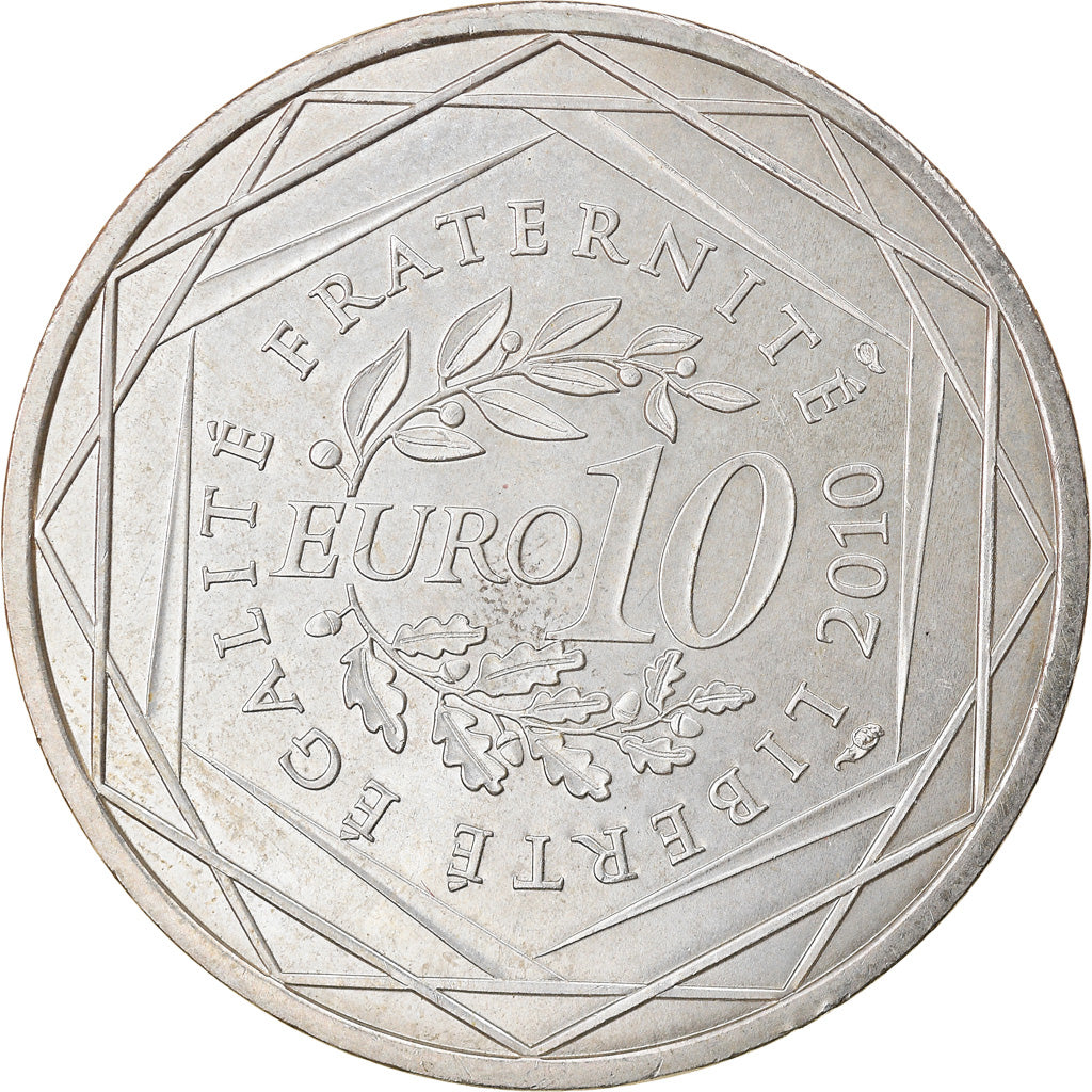France, 10 Euro, Provence-Alpes-Cote d'Azur, 2010, Paris, SUP, Argent, KM:1668