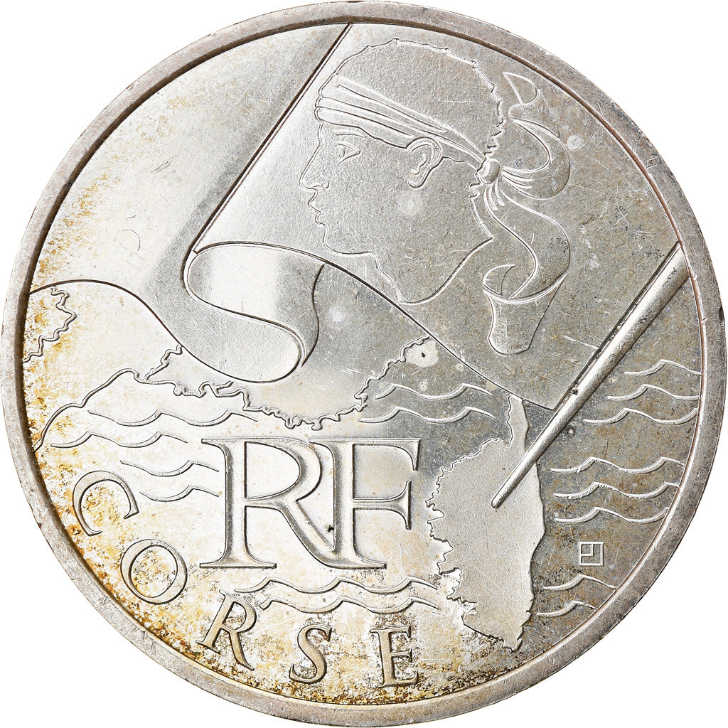 France, 10 Euro, Corse, 2010, MS(63), Silver, Gadoury:EU399, KM:1658