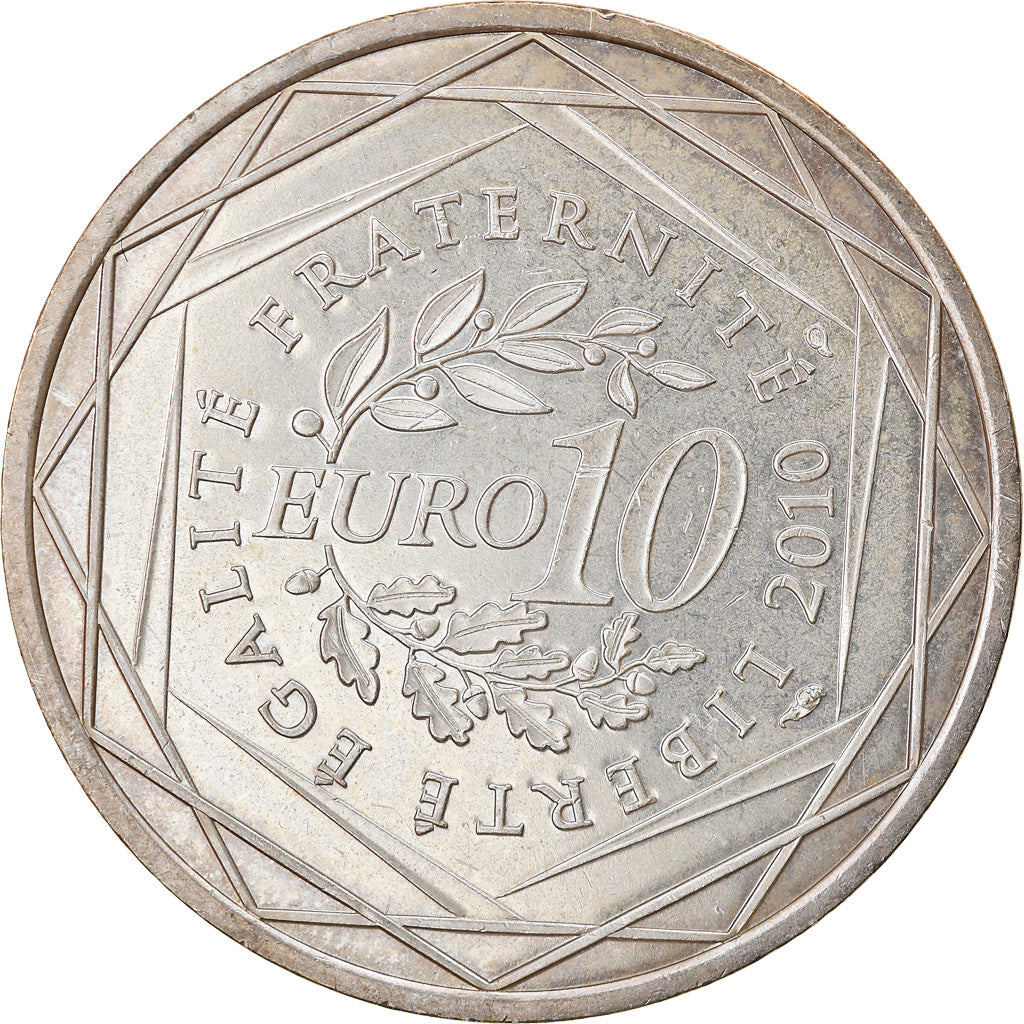 Francja, 10 Euro, Lorraine, 2010, Paris, MS(63), Srebro, KM:1661