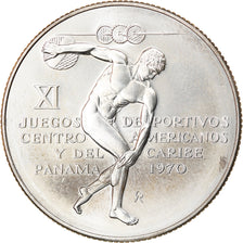 Coin, Panama, 5 Balboas, 1970, U.S. Mint, MS(63), Silver, KM:28