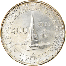 Coin, Peru, 400 Soles, 1976, Lima, MS(63), Silver, KM:270