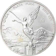 Coin, Mexico, Libertad, 1 Onza, 2016, Bullion, MS(65-70), Silver